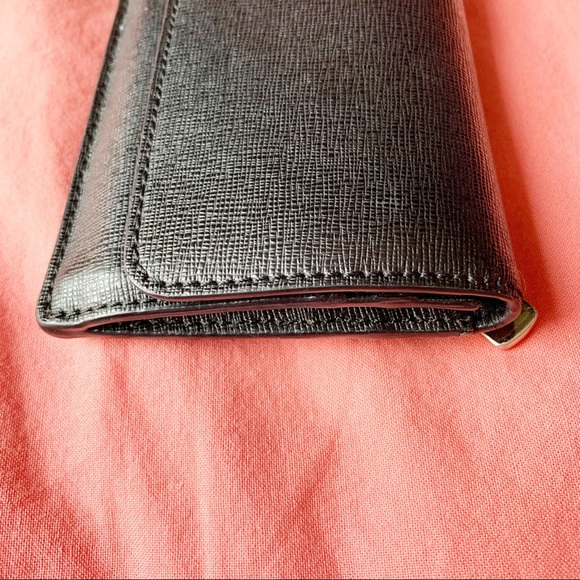 Coach Envelope Style Black Leather Wallet - Picture 7 of 8
